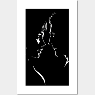 Couple Silhouette Face to Face Posters and Art